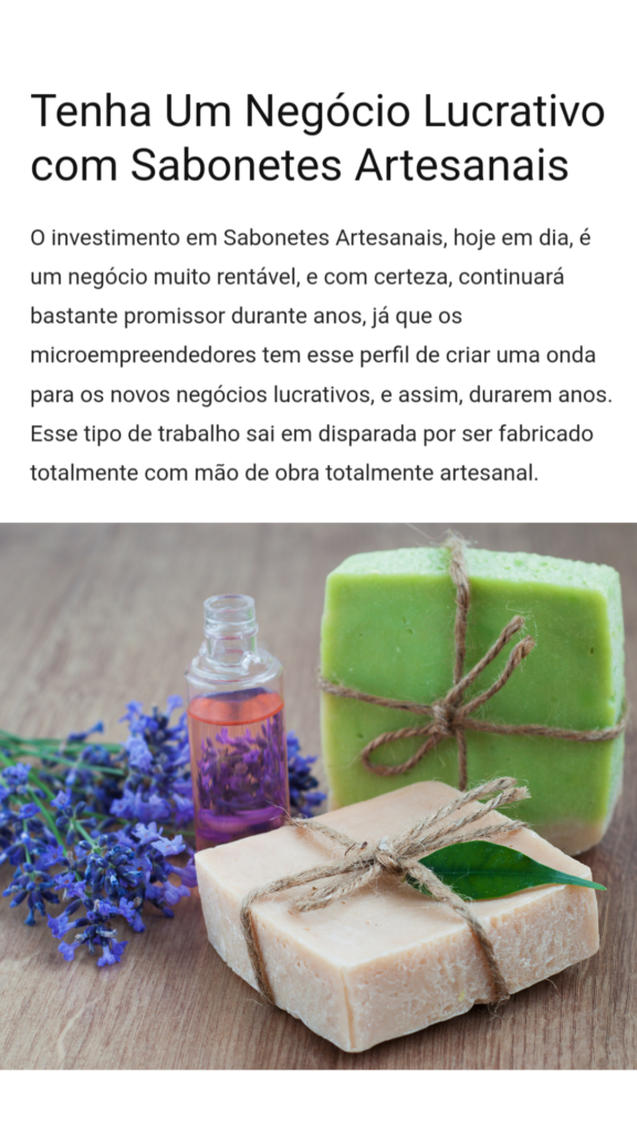 Descubra o potencial dos Sabonetes Artesanais para uma renda extraordinária