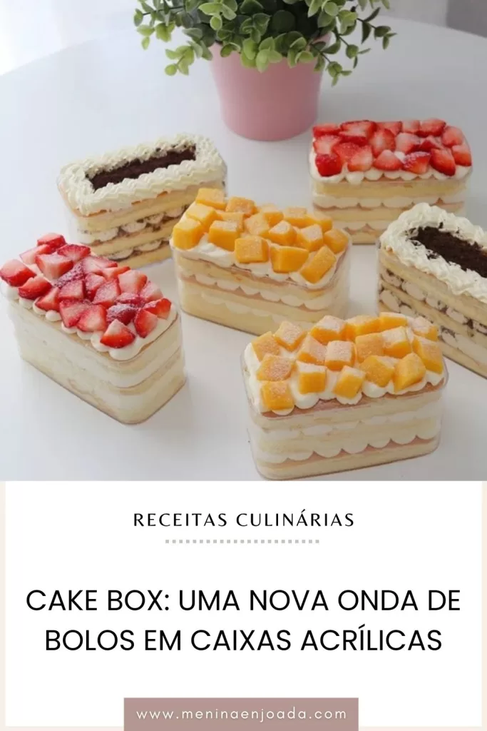 Cake Box: Uma nova onda de Bolos em Caixas Acrílicas