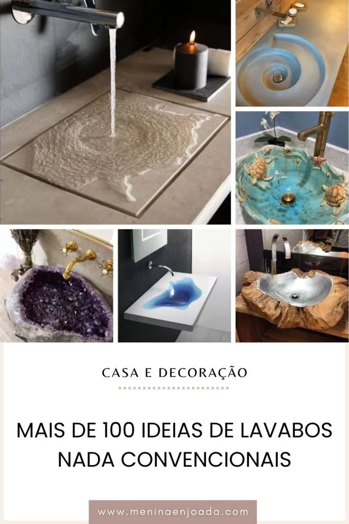 Mais de 100 ideias de lavabos nada convencionais