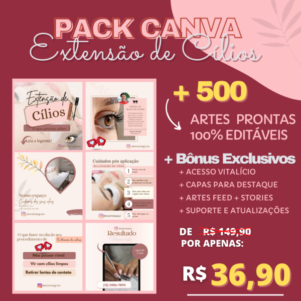 Pack Extensão de Cílios