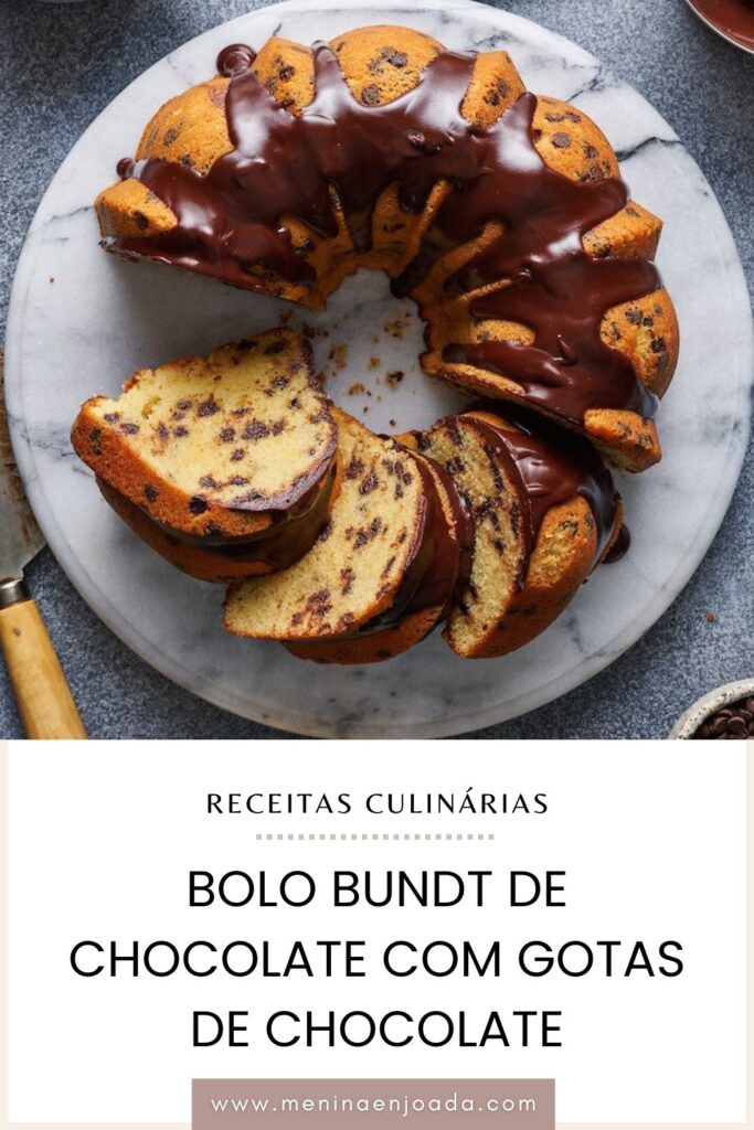 Bolo Bundt de Chocolate com Gotas de Chocolate